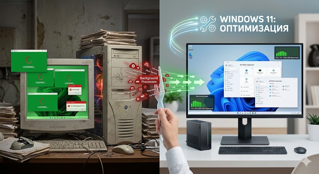 Оптимизация Windows 11 для слабых ПК: Отключаем лишнее без вреда для системы