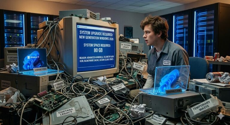 «Системный мусор нового поколения»: почему Windows 2026 года весит 80 Гб?
