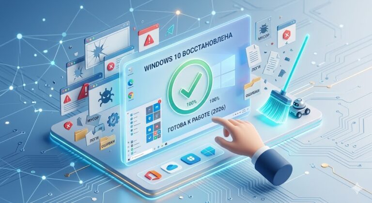 Как правильно отформатировать и переустановить Windows 10 (2026) Как отформатировать Windows 10 (2026): чистая установка и удаление мусора