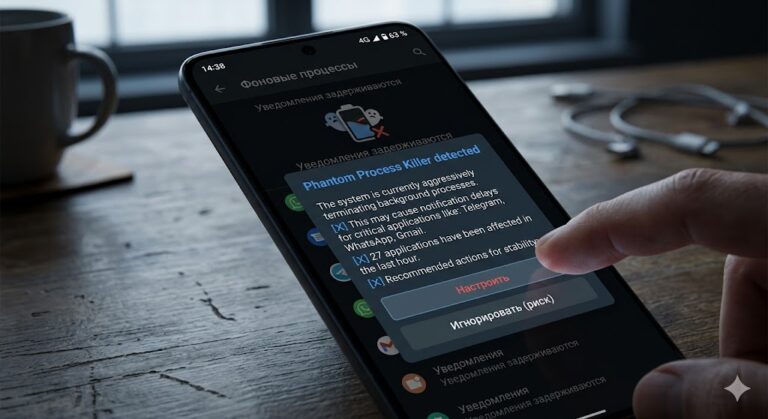 Android 16 — Настройка «Phantom Process Killer» для работы уведомлений Android 16 — Настройка «Phantom Process Killer» для работы уведомлений