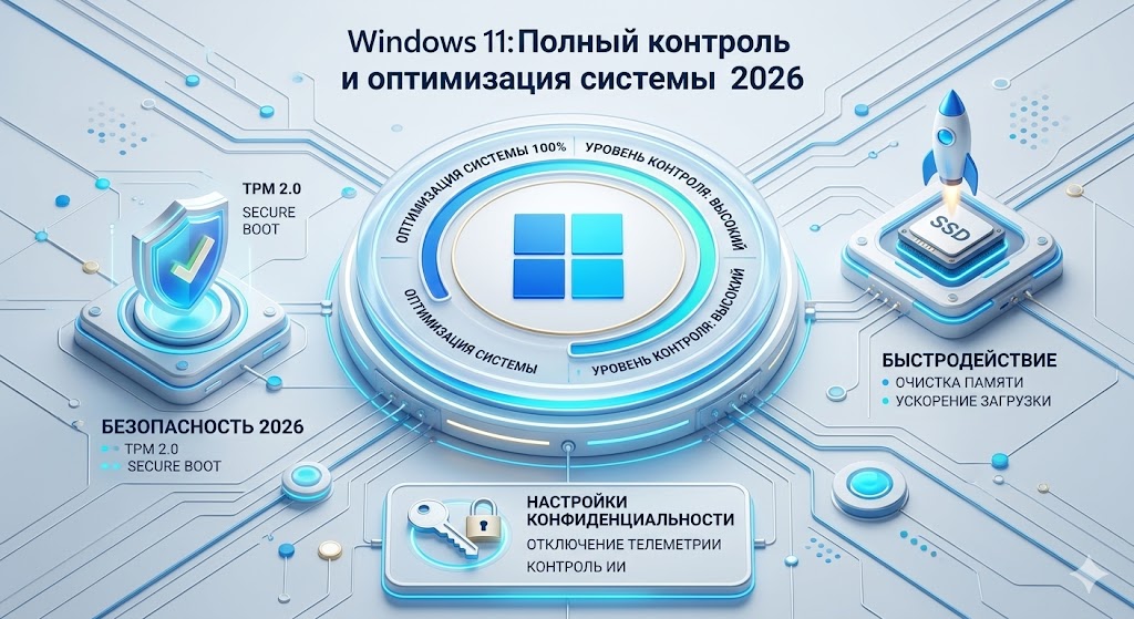 Windows 11: Полный контроль и оптимизация системы 2026