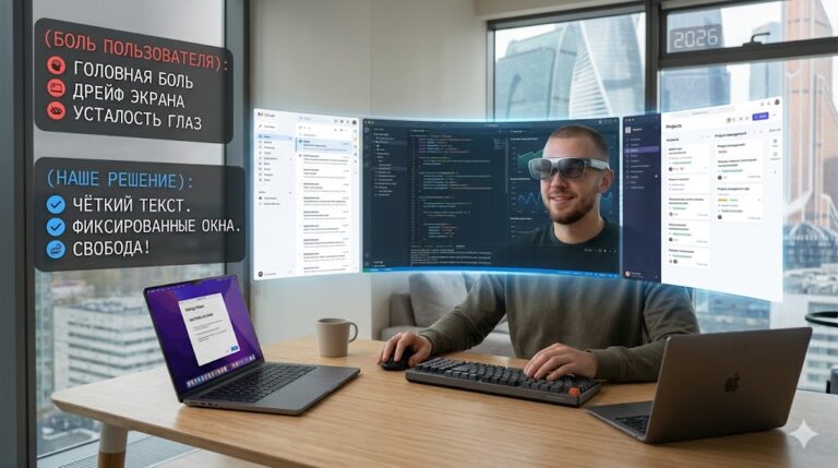 AR-очки вместо монитора: Реальный опыт настройки и использования очков дополненной реальности для работы в 2026 году AR-очки вместо монитора: Реальный опыт настройки и использования очков дополненной реальности для работы в 2026 году