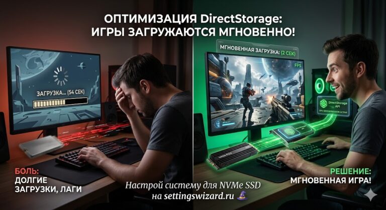 Оптимизация DirectStorage: Как настроить систему, чтобы игры загружались мгновенно Оптимизация DirectStorage: Как настроить систему, чтобы игры загружались мгновенно