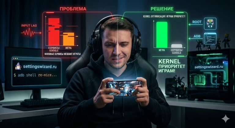 Оптимизация планировщика задач (Kernel): Как через Root или ADB заставить систему отдавать приоритет играм